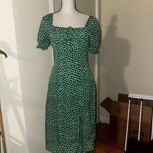 Green floral Dress